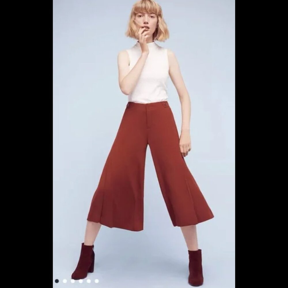 Anthropologie Essential Culotte Pants Wide Leg